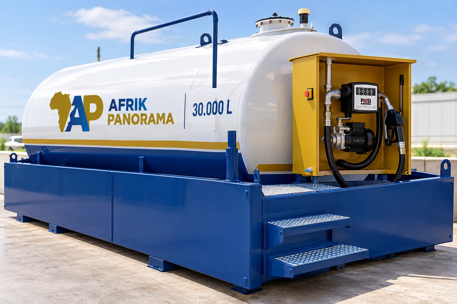 Cuve de stockage carburant 30 000 litres avec pompe de distribution AFRIK PANORAMA